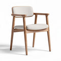 Wooden frame chair with fabric upholstered seat and backrest 45 x 50 x 80cm