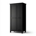 Modern wooden storage cabinet with slatted door design 80 x 40 x 120cm